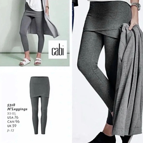 Cabi M'Leggings Crossover Skirt Leggings Heather Gray Size Small Style 5318 - Picture 11 of 12